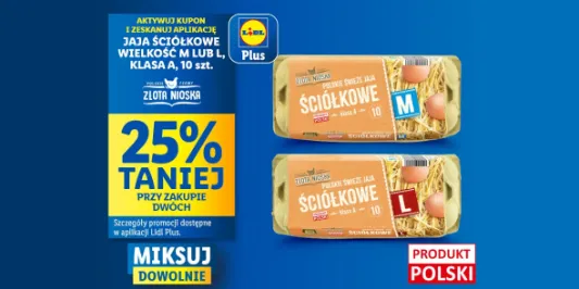 Lidl: KUPON -25% na jaja Złota Nioska 13.03.2025