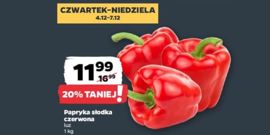 Netto: -20% na paprykę czerwoną 04.12.2025