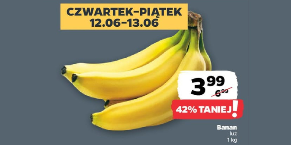 Netto: -42% na banany 12.06.2025