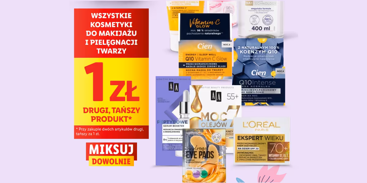 Lidl: 1 zł za kosmetyki do makijażu i pielęgnacji twarzy
