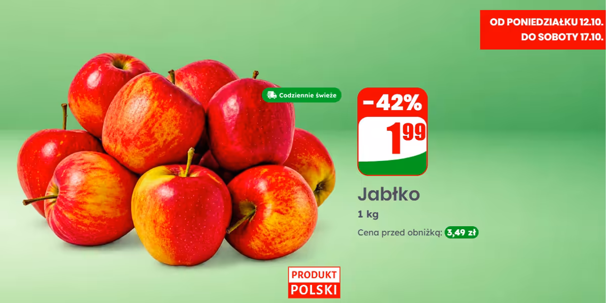 Dino: -42% na jabłka