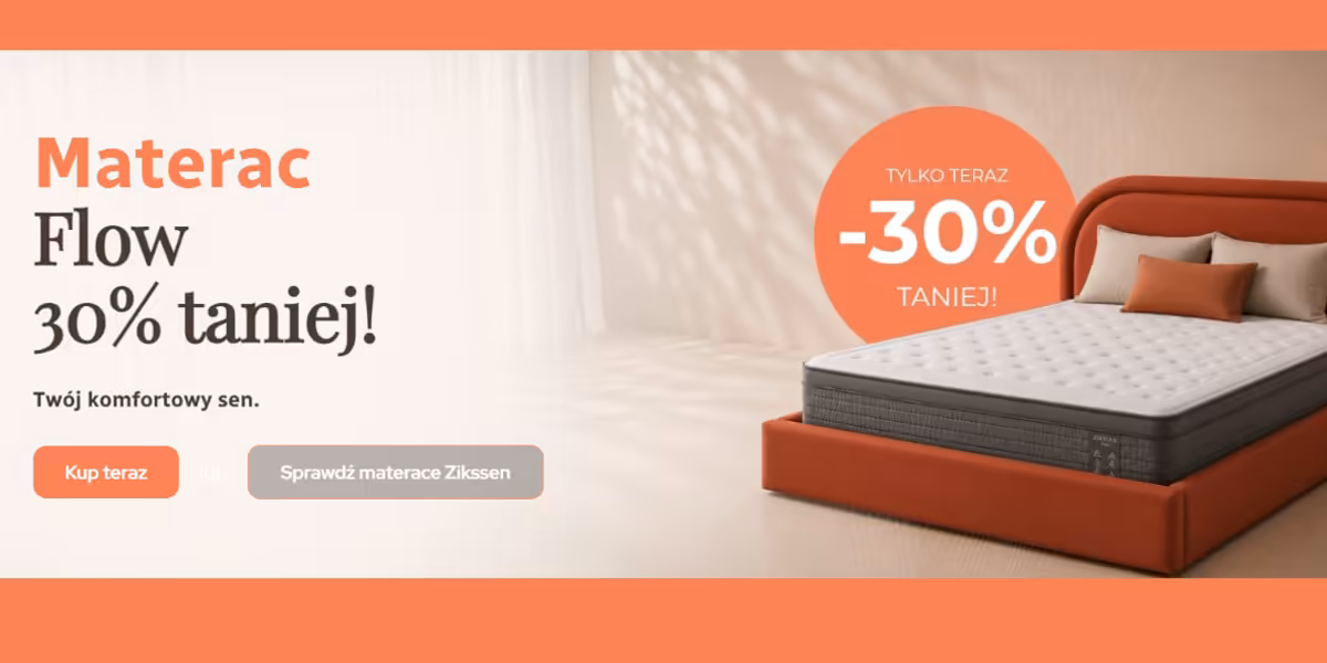 Senpo: -30% na materace Flow