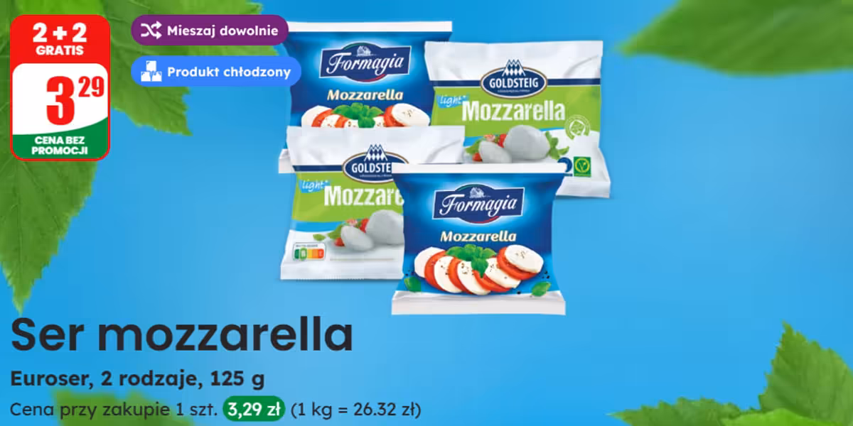 Dino: 2+2 GRATIS na ser mozzarella