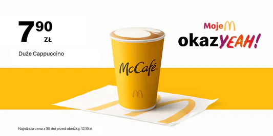 McDonald's: 7,90 zł za duże Cappuccino 14.04.2025