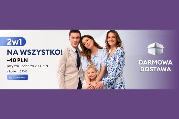 : KOD rabatowy -40 zł na wszystko i darmowa dostawa