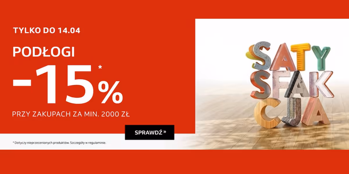 Komfort: -15% na podłogi