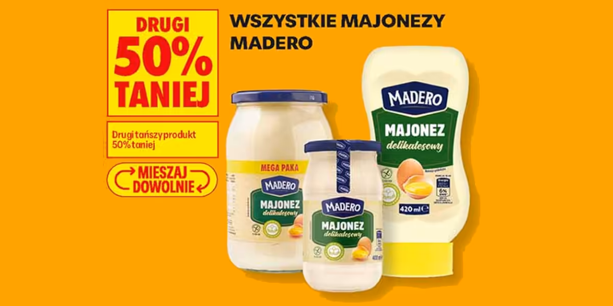 Biedronka: -50% na wszystkie majonezy Madero