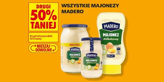Biedronka: -50% na wszystkie majonezy Madero 14.10.2026