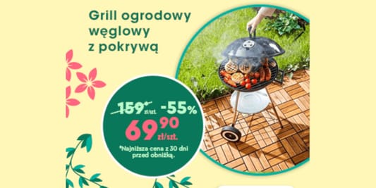Biedronka Home: -55% na grill ogrodowy węglowy z pokrywką 14.05.2025