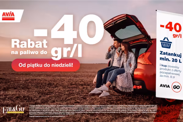 Avia International: Do -40 rg/l na paliwo od piątku do niedzieli