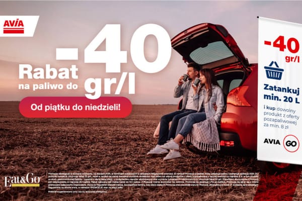 Avia International: Do -40 rg/l na paliwo od piątku do niedzieli