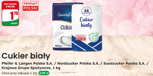 Dino: 1,79 zł za cukier biały 14.05.2025