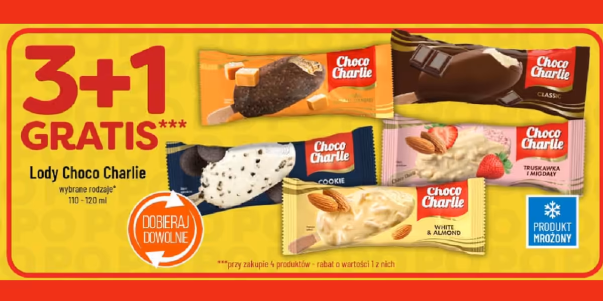 Polomarket: 3+1 GRATIS na lody Choco Charlie