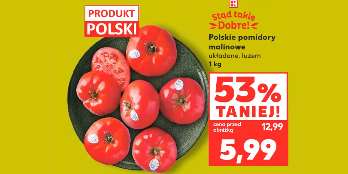 Kaufland: -53% na polskie pomidory malinowe