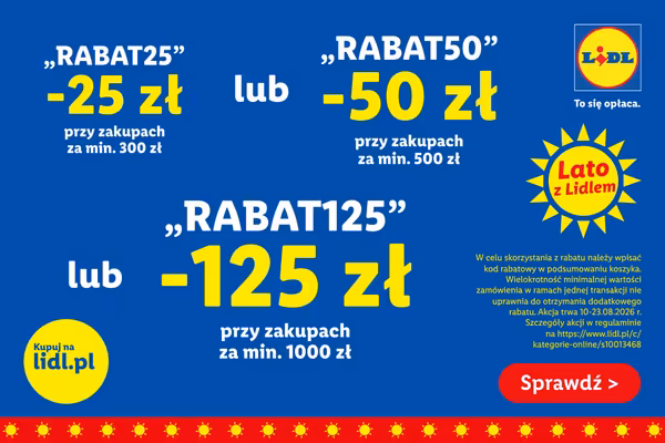 Lidl: KOD rabatowy Do -125 zł na Twoje zakupy