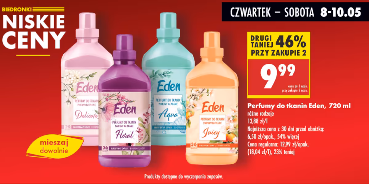 Biedronka: -46% na perfumy do tkanin Eden, 720 ml