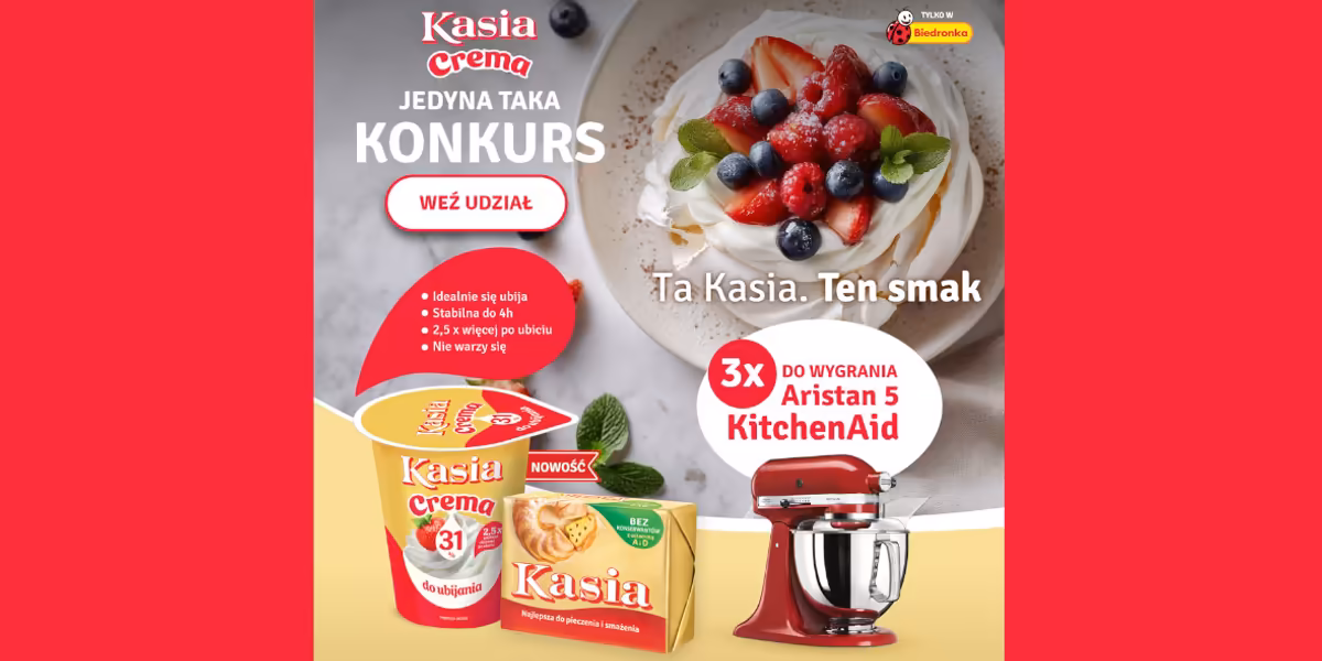 Biedronka: Konkurs Kasia Crema