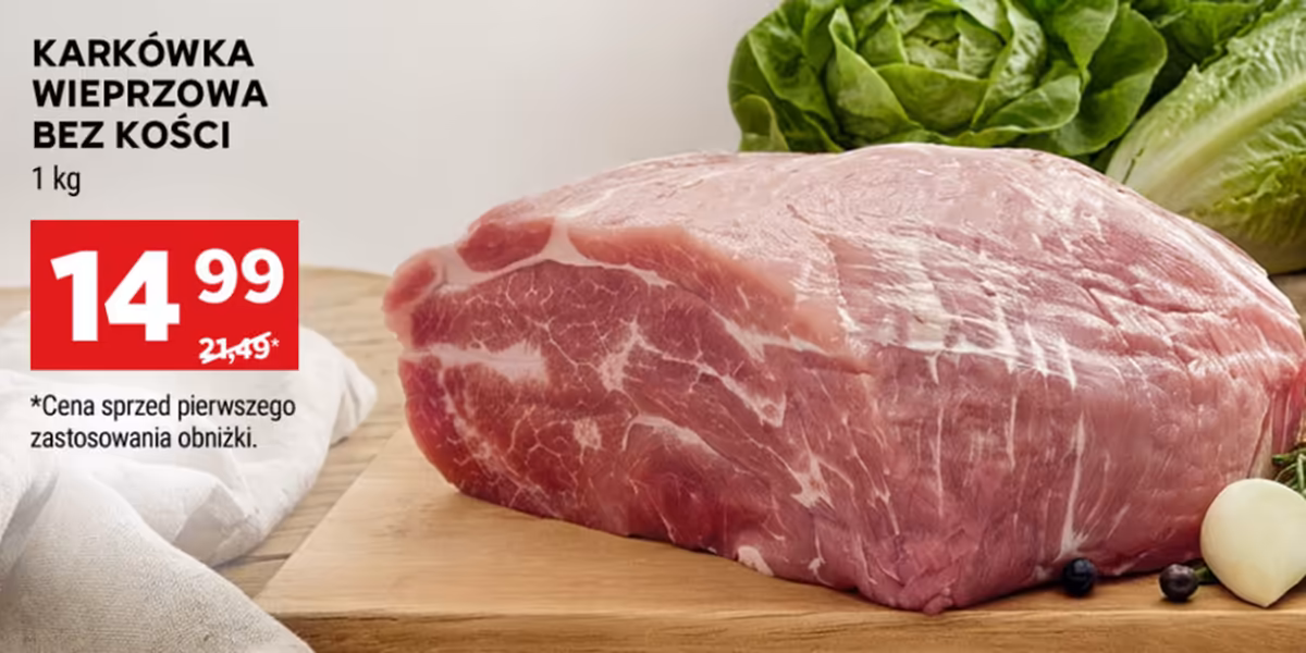Stokrotka Supermarket: 14,99 zł/kg za karkówkę wieprzową