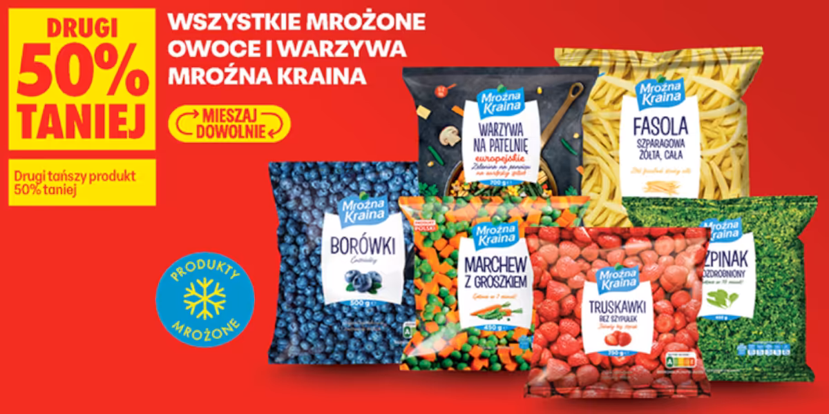 Biedronka: -50% na mrożone owoce i warzywa Mroźna Kraina