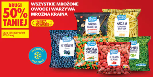 Biedronka: -50% na mrożone owoce i warzywa Mroźna Kraina 28.09.2026
