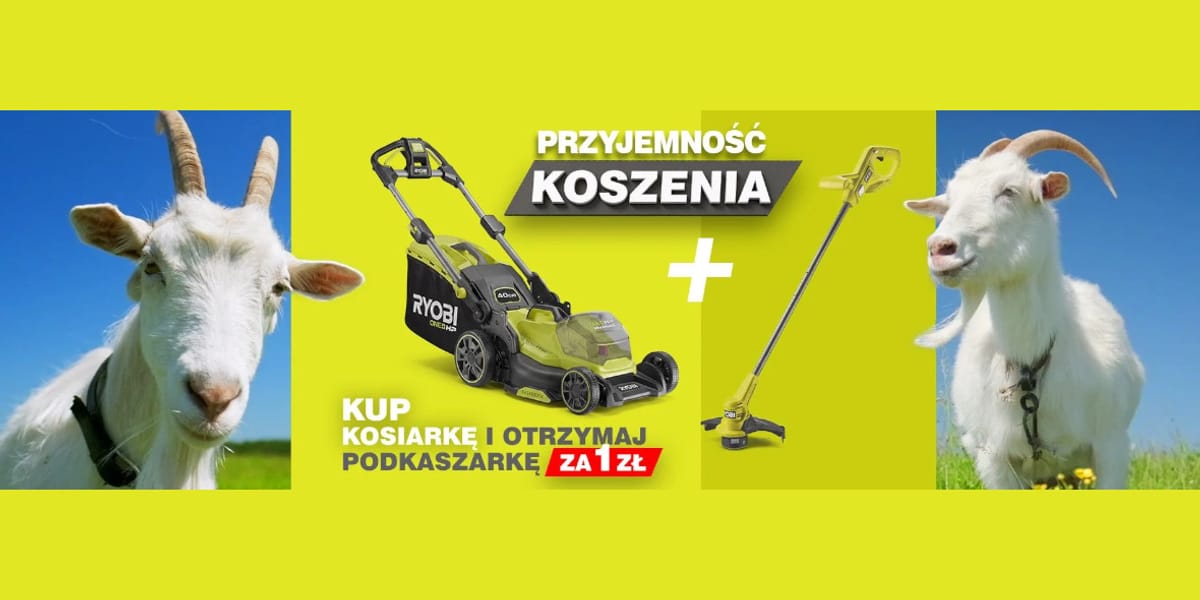 RYOBI: 1 zł za prezent przy zakupie kosiarki