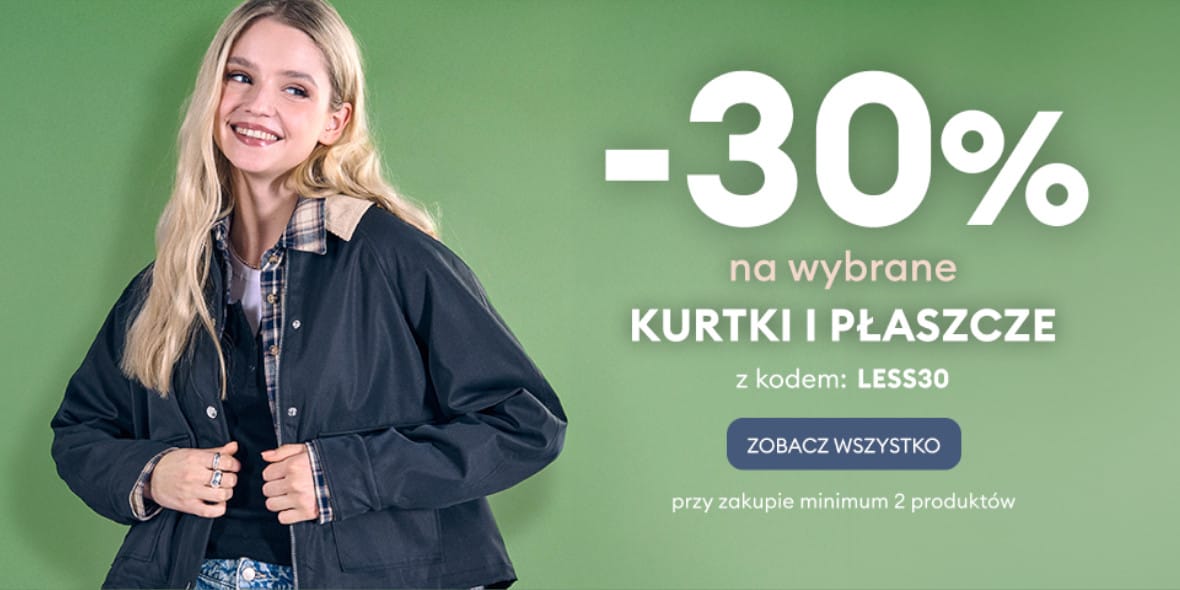 Sinsay: KOD rabatowy -30% na wybrane kurtki i płaszcze 20.03.2025