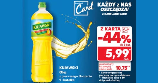 Kaufland: -44% na olej Kujawski 18.06.2025