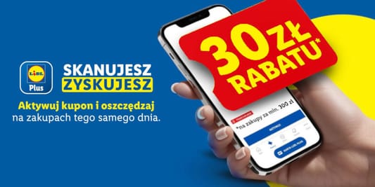 Lidl: KUPON -30 zł na całe zakupy 24.05.2025