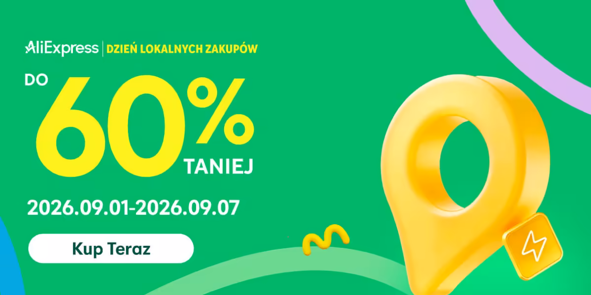AliExpress: KOD rabatowy do -60$ i rabaty do -60%