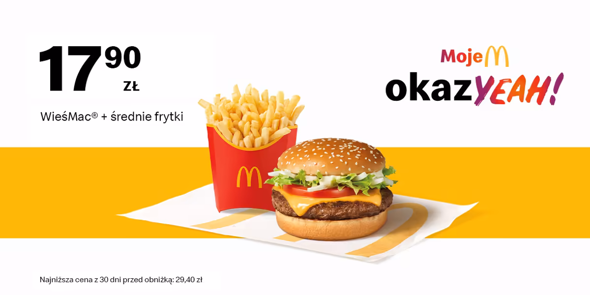 McDonald's: 17,90 zł WieśMac® + średnie frytki