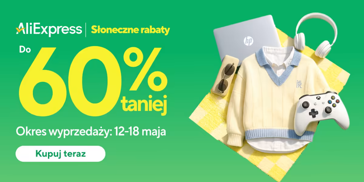 AliExpress: KOD rabatowy Do -50$ i zniżki do -60%