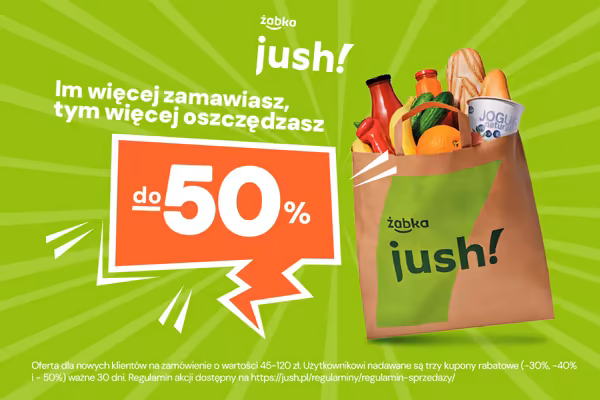 Żabka Jush!: Do -50% dla nowych klientów Żabka Jush