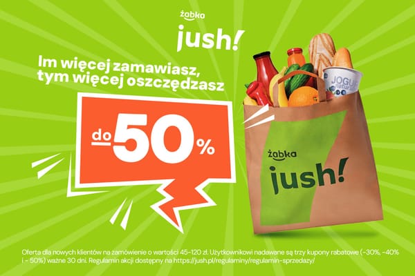 Żabka Jush!: Do -50% dla nowych klientów Żabka Jush