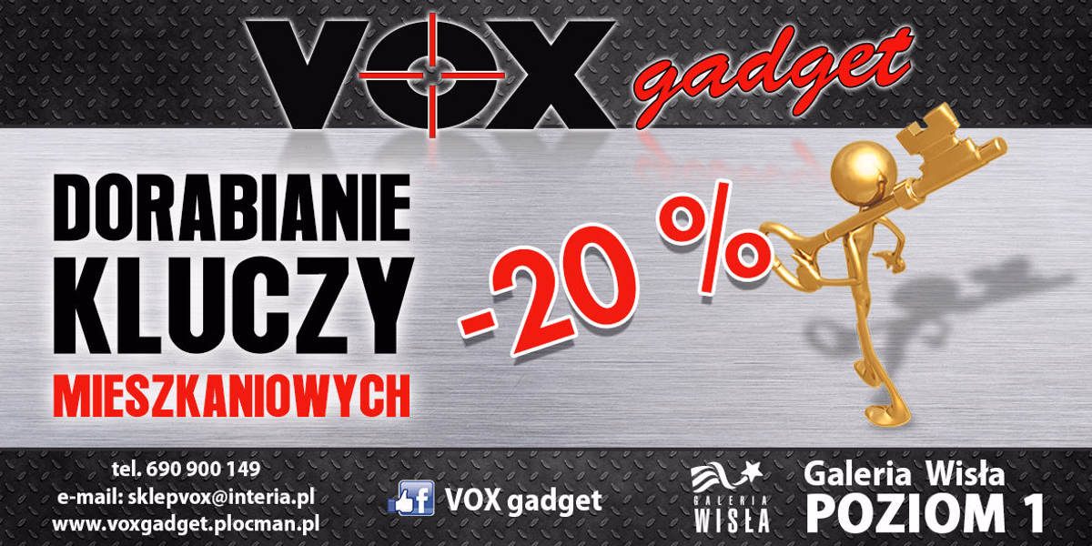 VOX Gadget: -20% na dorabianie kluczy mieszkaniowych