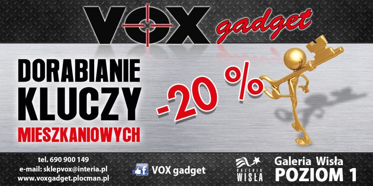 VOX Gadget: -20% na dorabianie kluczy mieszkaniowych