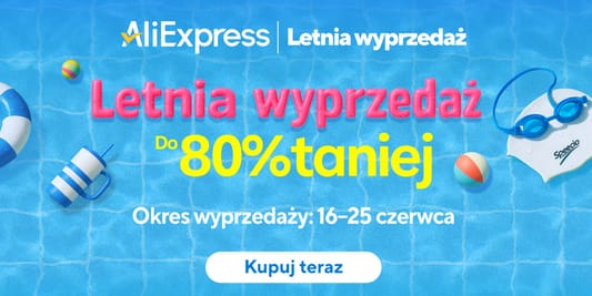 AliExpress: KOD rabatowy Do -60$ i wyprzedaż do -80% 16.06.2025