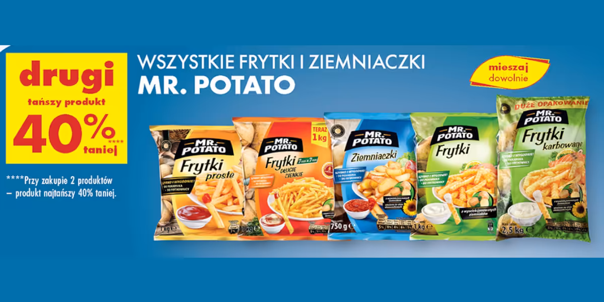 Biedronka: -40% na wszystkie frytki i ziemniaczki Mr. Potato