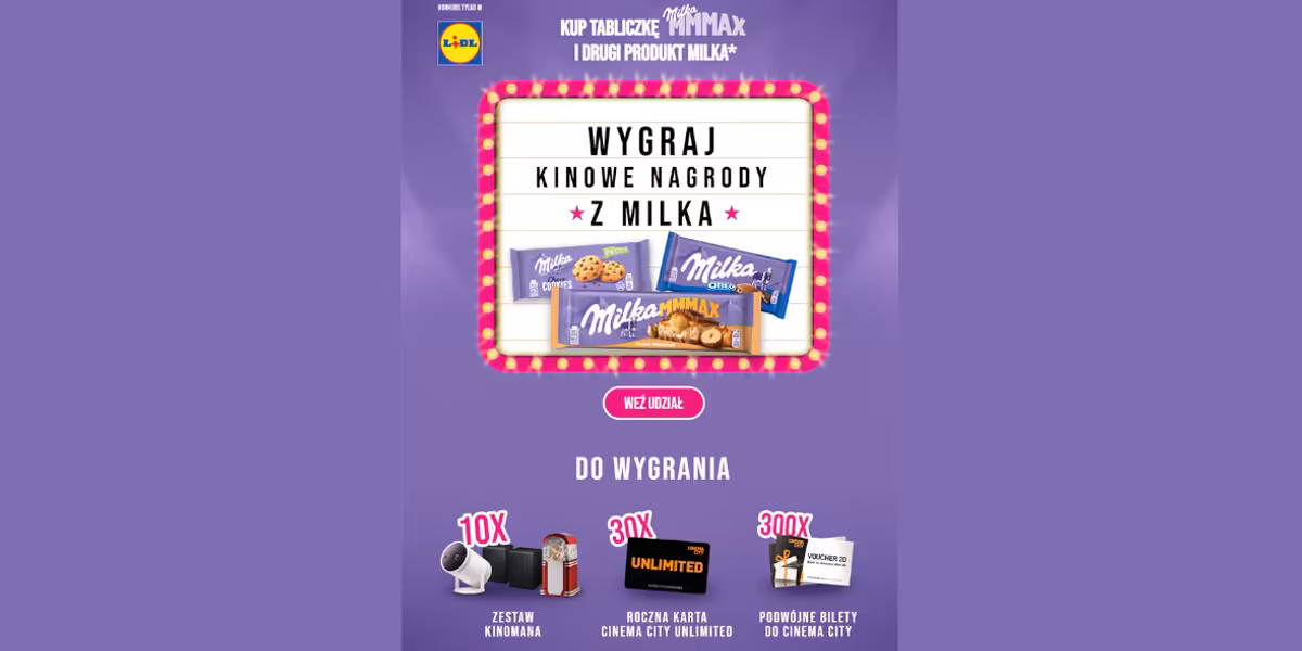 Lidl: Konkurs Kinowa Milka
