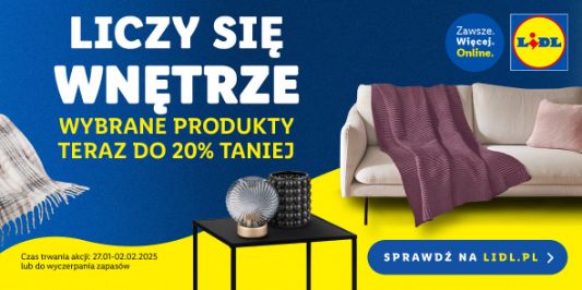 Lidl: ONLINE Do -20% na wybrane produkty 27.01.2025