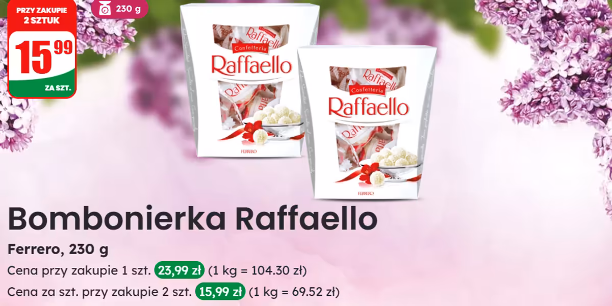 Dino: 15,99 zł za bombonierkę Raffaello