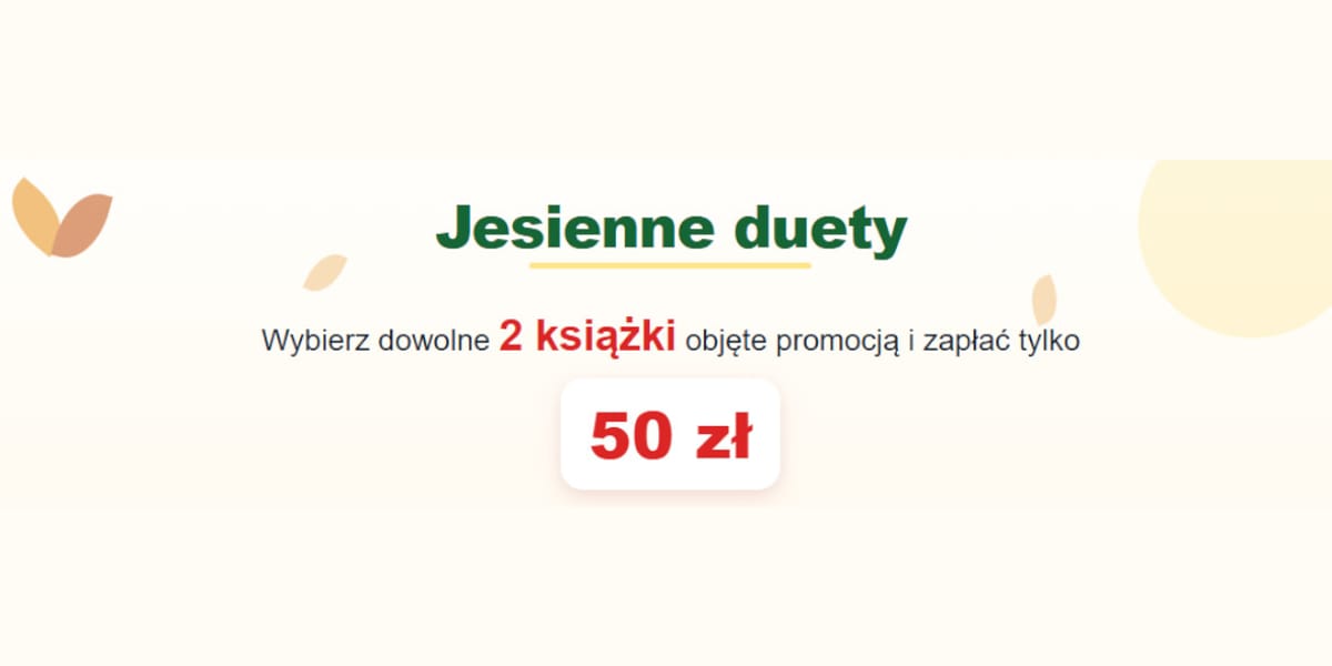 TaniaKsiazka.pl: 50 zł za 2 dowolne książki