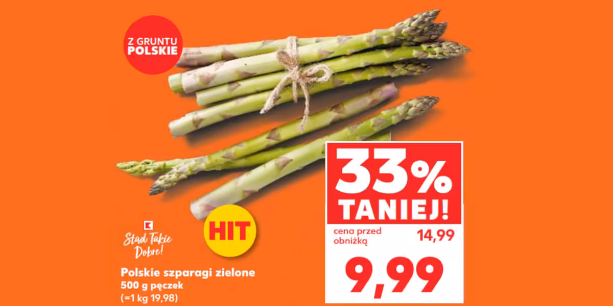 Kaufland: -33% na polskie szparagi zielone