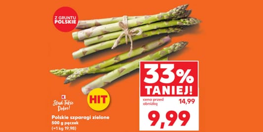 Kaufland: -33% na polskie szparagi zielone 05.06.2025