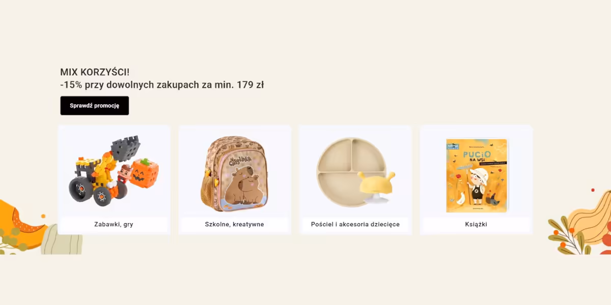 Smyk: -15% przy dowolnych zakupach za min. 179 zł