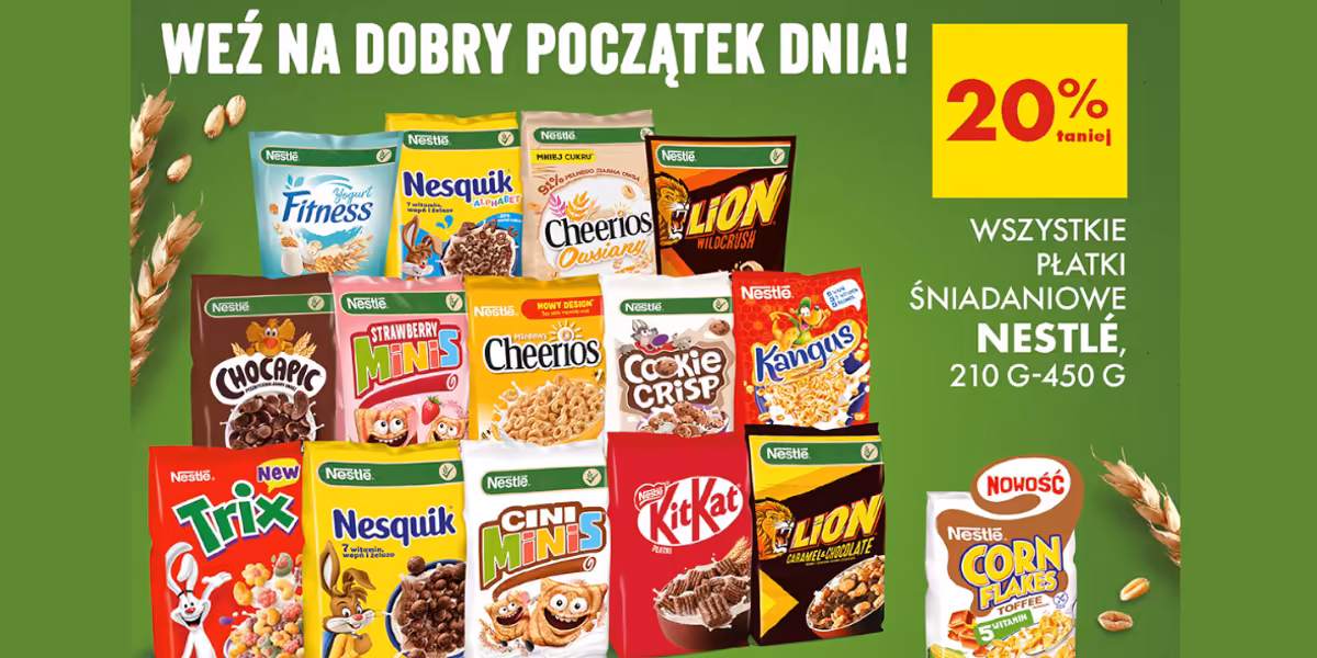 Biedronka: -20% na wszystkie płatki Nestlé