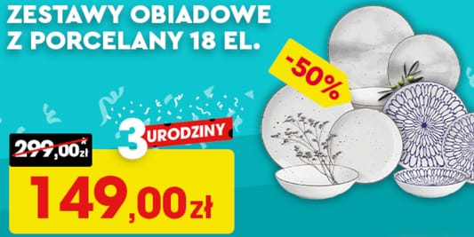 Biedronka Home: -50% na zestawy obiadowe z porcelany 12.06.2025