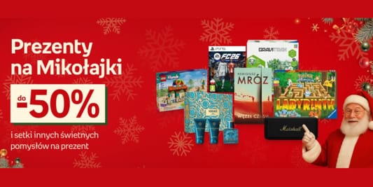 Empik: Do -50% na prezenty na Mikołajki 01.12.2025