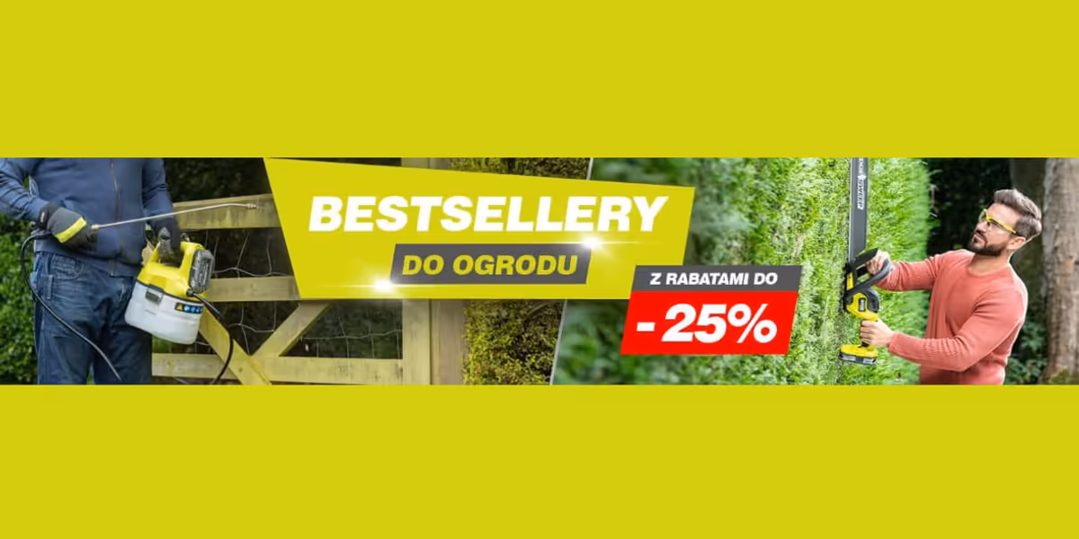 RYOBI: Do -25% na bestsellery do ogrodu