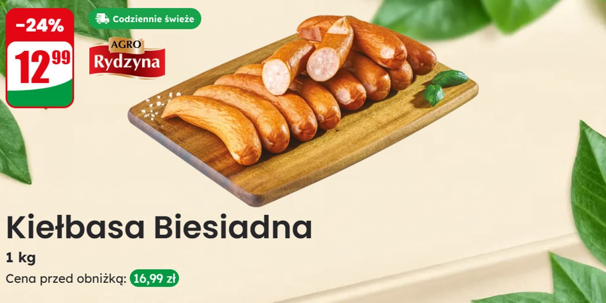 Dino: -24% na kiełbasę Biesiadną 12.05.2025