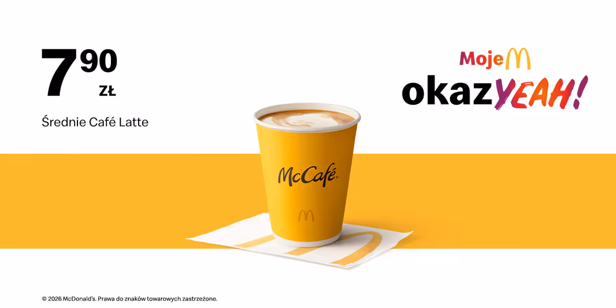 McDonald's: 7,90 zł Średnia Café Latte